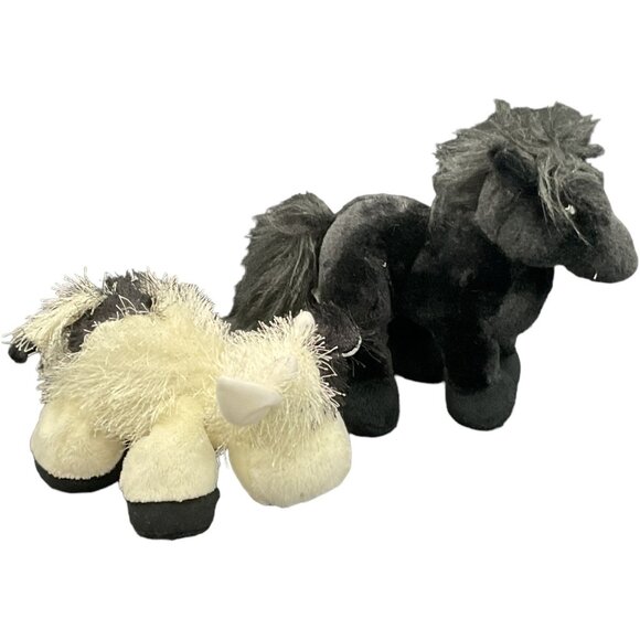 Ganz Webkinz Black & White Horse & Cow Plush Set - Picture 2 of 9